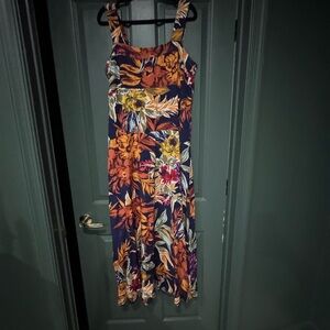 Floral Sleeveless Maxi Dress - Multicolor